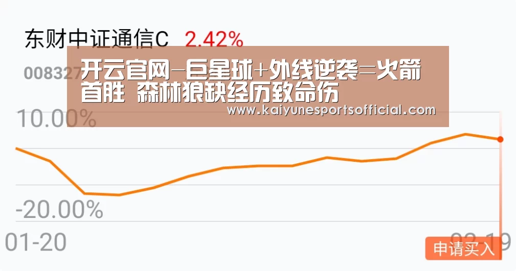 开云官网-巨星球+外线逆袭=火箭首胜 森林狼缺经历致命伤(图1) 开云